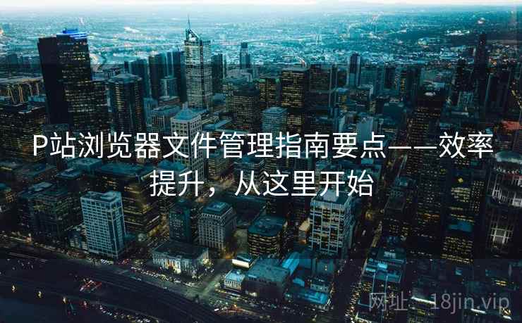 P站浏览器文件管理指南要点——效率提升，从这里开始