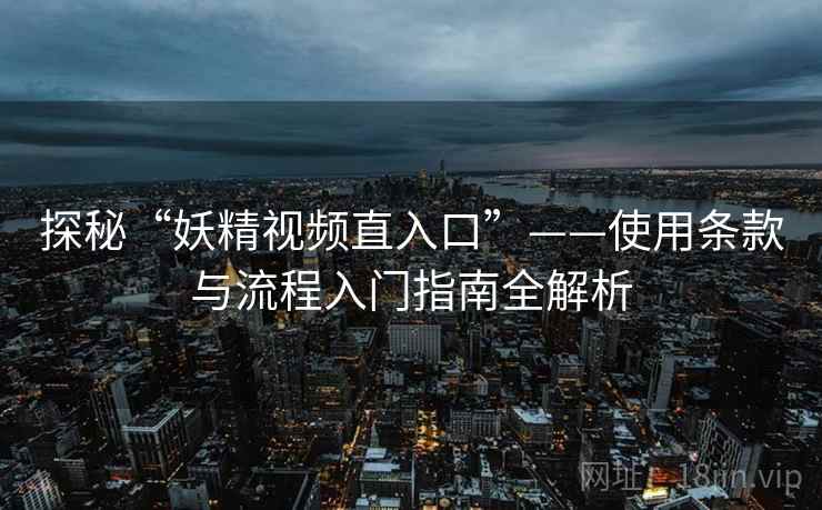 探秘“妖精视频直入口”——使用条款与流程入门指南全解析